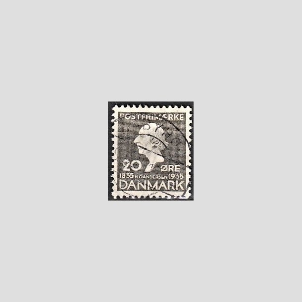 FRIMRKER DANMARK | 1935 - AFA 227 - H. C. Andersen 20 re gr - Stemplet