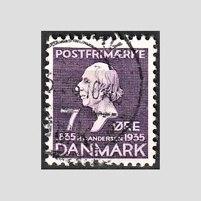 FRIM�RKER DANMARK | 1935 - AFA 224 - H. C. Andersen 7 �re lilla - Stemplet