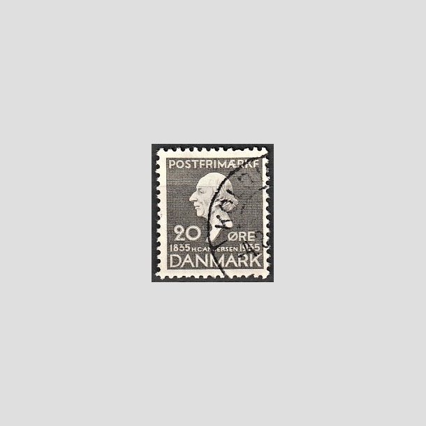 FRIMRKER DANMARK | 1935 - AFA 227 - H. C. Andersen 20 re gr - Stemplet