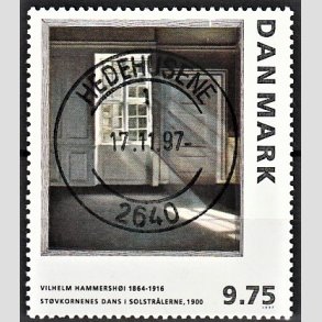 FRIMRKER DANMARK | 1997 - AFA 1158 - Vilh. Hammershj - 9,75 Kr. flerfarvet - Lux Stemplet Hedehusene