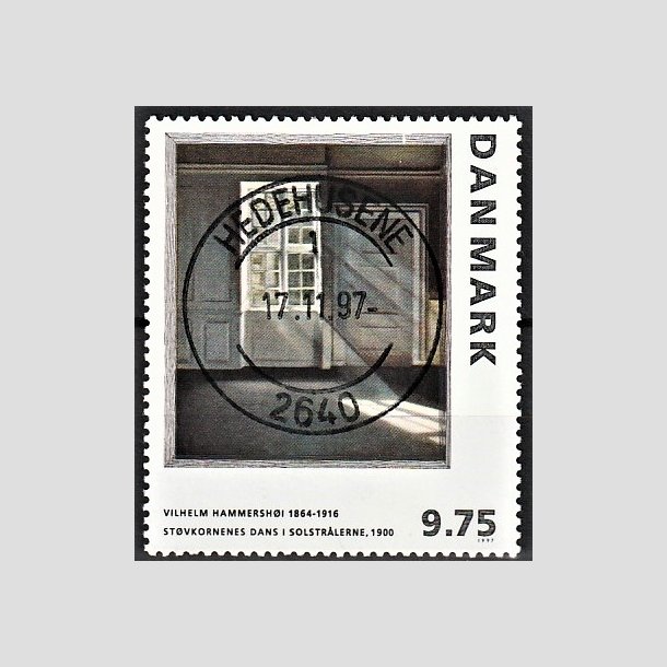FRIMRKER DANMARK | 1997 - AFA 1158 - Vilh. Hammershj - 9,75 Kr. flerfarvet - Lux Stemplet Hedehusene
