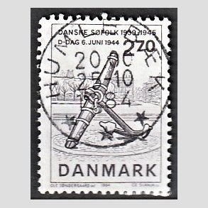 FRIM�RKER DANMARK | 1984 - AFA 805 - Normandiets invation danske skibe - 2,70 Kr. brun - Pragt Stemplet