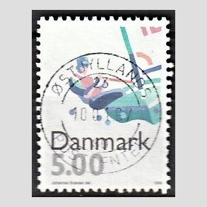 FRIM�RKER DANMARK | 1996 - AFA 1113 - Sport - 5,00 Kr. flerfarvet - Pragt Stemplet
