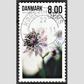 FRIM�RKER DANMARK | 2011 - AFA 1665 - Sommerens blomster - 8,00 Kr. flerfarvet - Pragt Stemplet