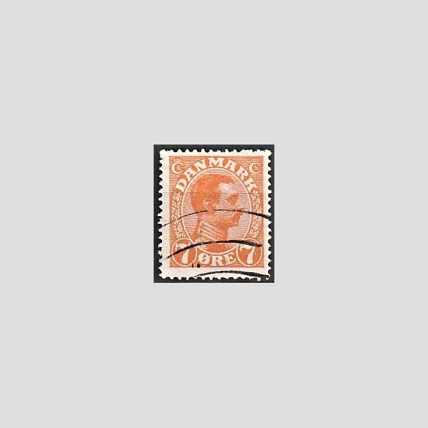 FRIMRKER DANMARK | 1918-20 - AFA 098 - Chr. X 7 re orange - Stemplet