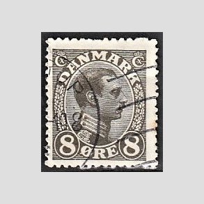 FRIMRKER DANMARK | 1918-20 - AFA 099 - Chr. X 8 re gr - Stemplet