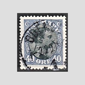 FRIMRKER DANMARK | 1918-20 - AFA 105a - Chr. X 40 re bllilla/sort - Stemplet