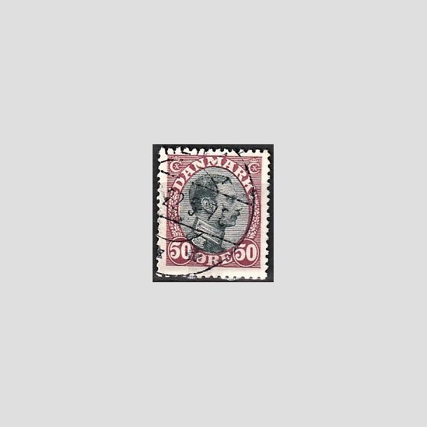 FRIMRKER DANMARK | 1918-20 - AFA 106 - Chr. X 50 re vinrd/sort - Stemplet