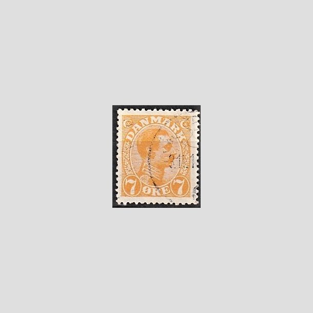 FRIMRKER DANMARK | 1918-20 - AFA 098 - Chr. X 7 re orange - Stemplet