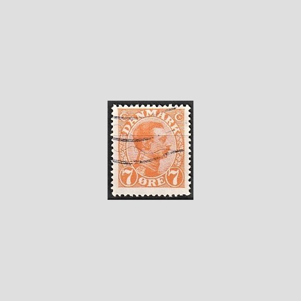 FRIMRKER DANMARK | 1918-20 - AFA 098 - Chr. X 7 re orange - Stemplet