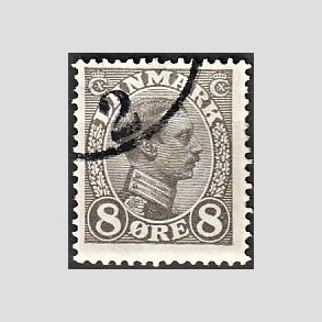 FRIMRKER DANMARK | 1918-20 - AFA 099 - Chr. X 8 re gr - Stemplet