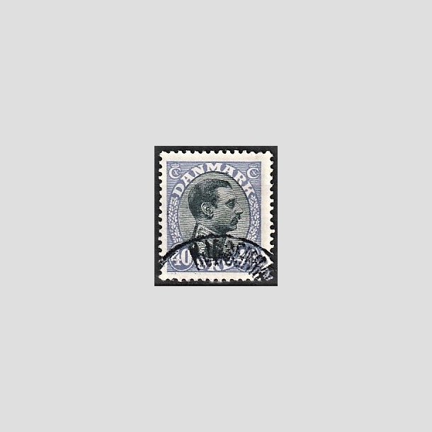 FRIMRKER DANMARK | 1918-20 - AFA 105a - Chr. X 40 re bllilla/sort - Stemplet