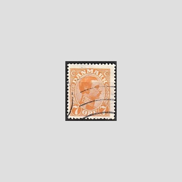 FRIMRKER DANMARK | 1918-20 - AFA 098 - Chr. X 7 re orange - Stemplet