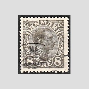 FRIMRKER DANMARK | 1918-20 - AFA 099 - Chr. X 8 re gr - Stemplet