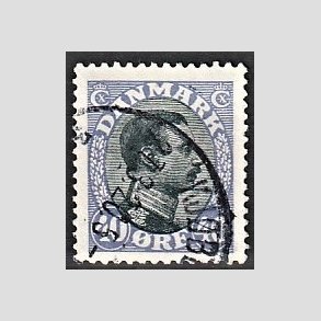 FRIMRKER DANMARK | 1918-20 - AFA 105a - Chr. X 40 re bllilla/sort - Stemplet