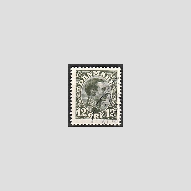 FRIMRKER DANMARK | 1918-20 - AFA 100 - Chr. X 12 re oliven - Stemplet