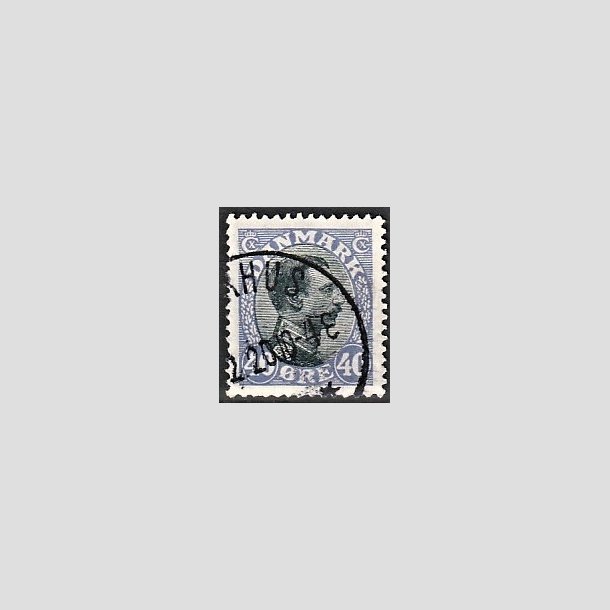 FRIMRKER DANMARK | 1918-20 - AFA 105a - Chr. X 40 re bllilla/sort - Stemplet