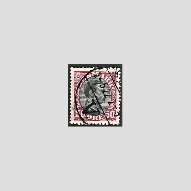 FRIMRKER DANMARK | 1918-20 - AFA 106 - Chr. X 50 re vinrd/sort - Stemplet