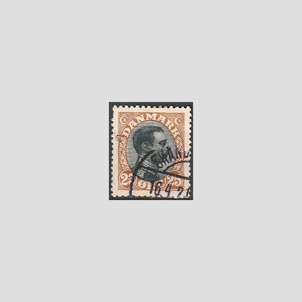 FRIMRKER DANMARK | 1918-20 - AFA 101 - Chr. X 25 re brun/sort - Stemplet