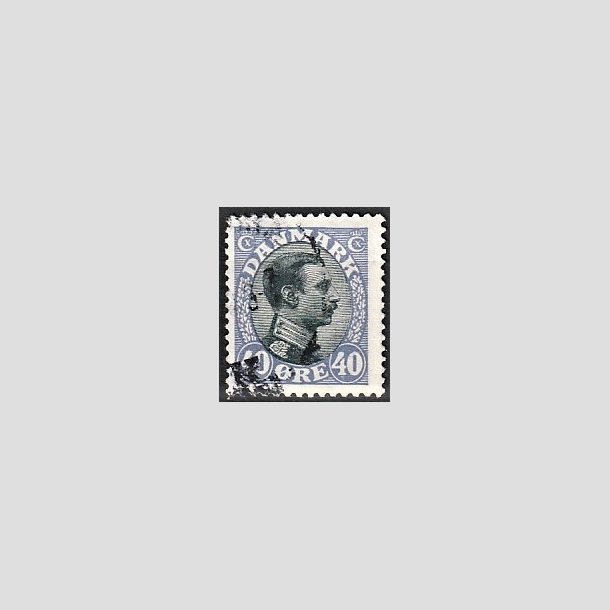 FRIMRKER DANMARK | 1918-20 - AFA 105a - Chr. X 40 re bllilla/sort - Stemplet