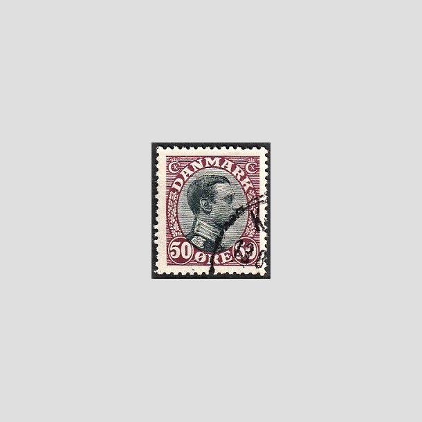 FRIMRKER DANMARK | 1918-20 - AFA 106 - Chr. X 50 re vinrd/sort - Stemplet