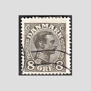 FRIMRKER DANMARK | 1918-20 - AFA 099 - Chr. X 8 re gr - Stemplet