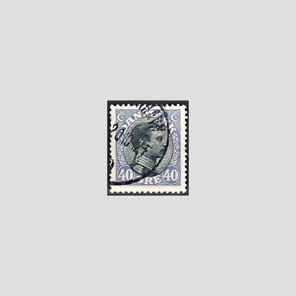 FRIMRKER DANMARK | 1918-20 - AFA 105a - Chr. X 40 re bllilla/sort - Stemplet