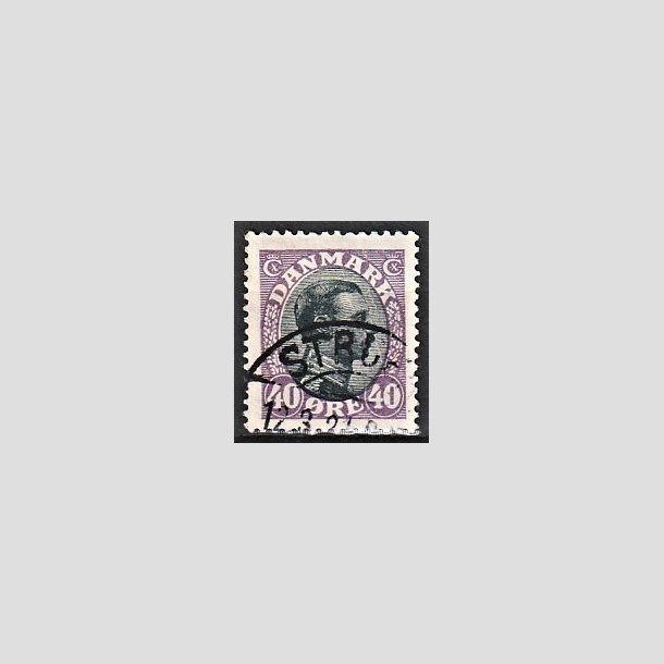 FRIMRKER DANMARK | 1918-20 - AFA 105 - Chr. X 40 re lilla/sort - Stemplet