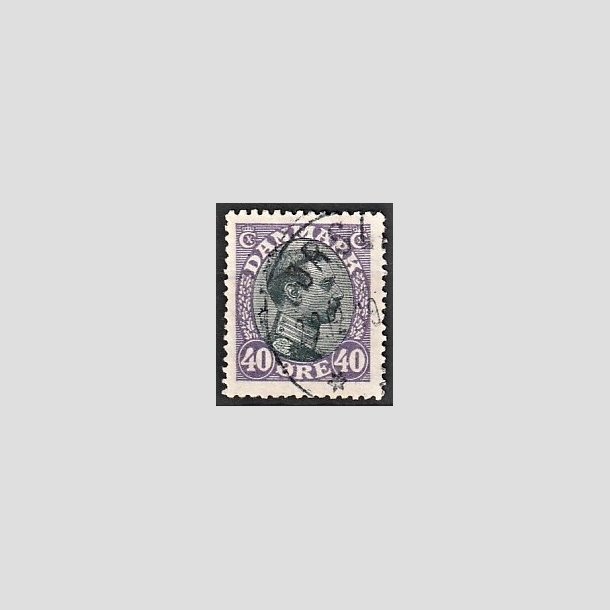 FRIMRKER DANMARK | 1918-20 - AFA 105 - Chr. X 40 re lilla/sort - Stemplet