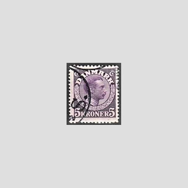 FRIMRKER DANMARK | 1918-20 - AFA 110 - Chr. X 5 Kr. violet - Stemplet