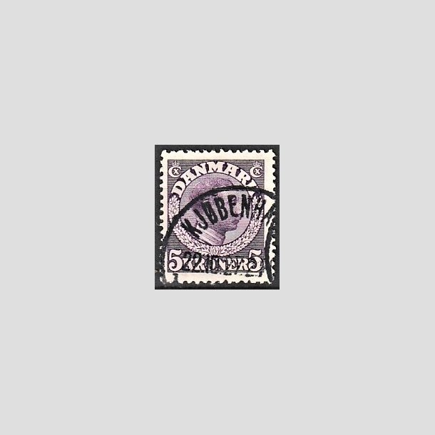 FRIMRKER DANMARK | 1918-20 - AFA 110 - Chr. X 5 Kr. violet - Stemplet