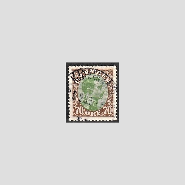 FRIMRKER DANMARK | 1918-20 - AFA 108 - Chr. X 70 re brun/grn - Stemplet