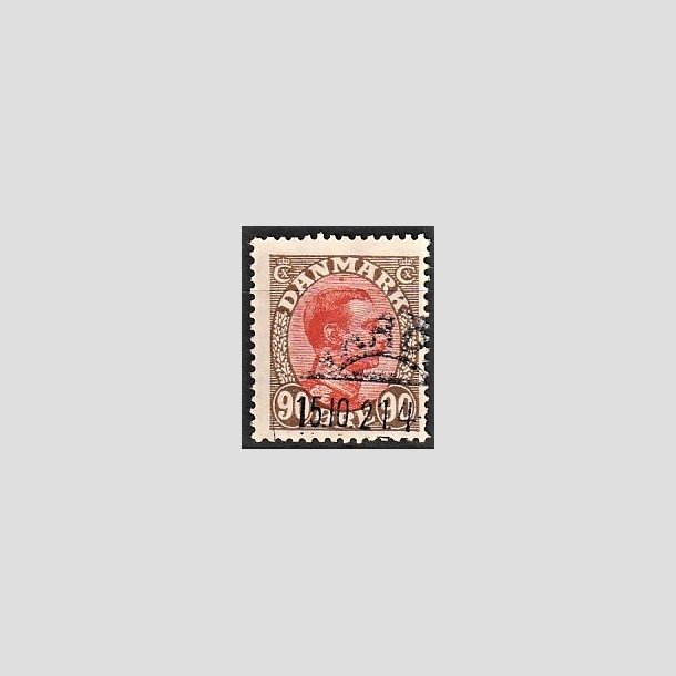 FRIMRKER DANMARK | 1918-20 - AFA 109 - Chr. X 90 re brun/rd - Stemplet