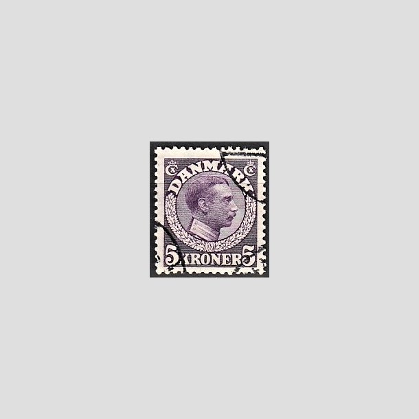 FRIMRKER DANMARK | 1918-20 - AFA 110 - Chr. X 5 Kr. violet - Stemplet