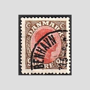 FRIMRKER DANMARK | 1918-20 - AFA 109 - Chr. X 90 re brun/rd - Stemplet