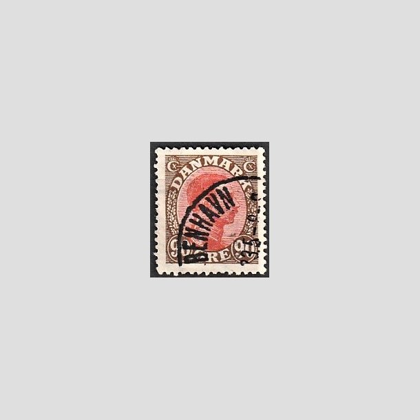 FRIMRKER DANMARK | 1918-20 - AFA 109 - Chr. X 90 re brun/rd - Stemplet