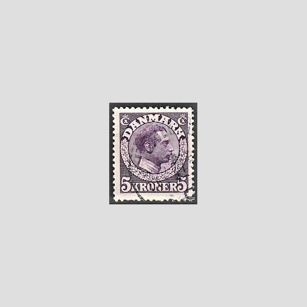 FRIMRKER DANMARK | 1918-20 - AFA 110 - Chr. X 5 Kr. violet - Stemplet