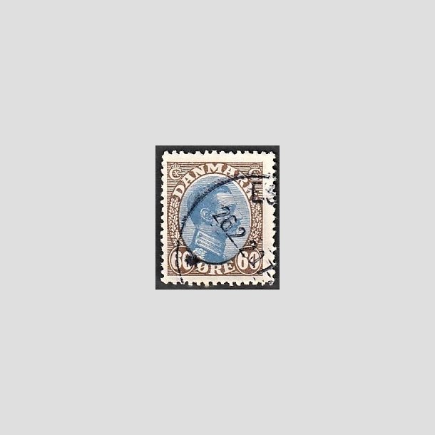 FRIMRKER DANMARK | 1918-20 - AFA 107 - Chr. X 60 re brun/bl - Stemplet