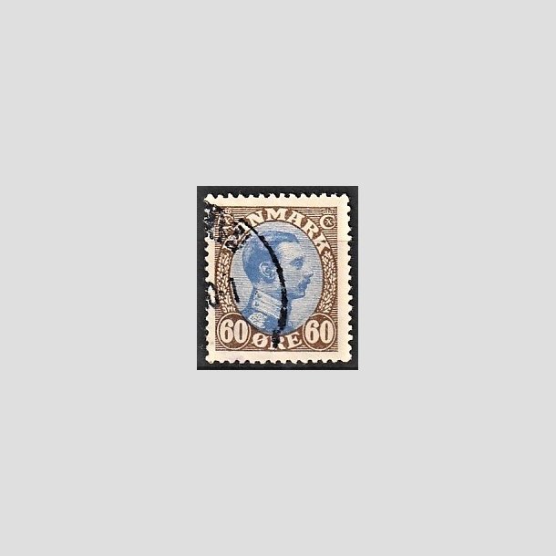 FRIMRKER DANMARK | 1918-20 - AFA 107a - Chr. X 60 re brun/ultramarin - Stemplet