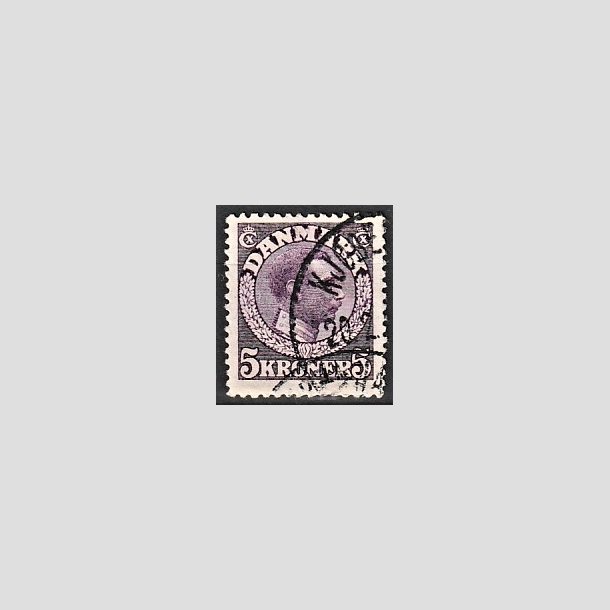 FRIMRKER DANMARK | 1918-20 - AFA 110 - Chr. X 5 Kr. violet - Stemplet