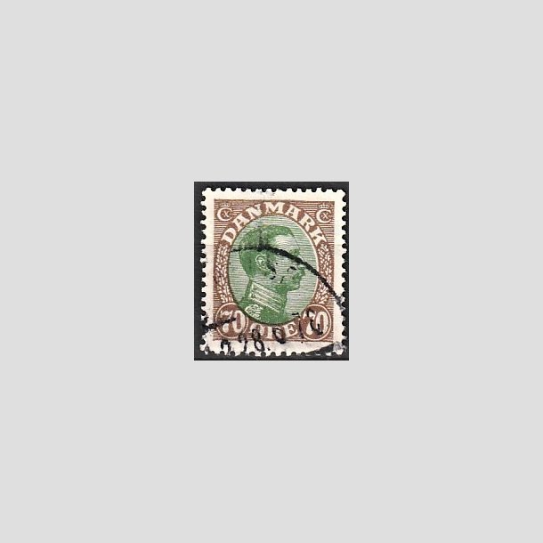 FRIMRKER DANMARK | 1918-20 - AFA 108 - Chr. X 70 re brun/grn - Stemplet