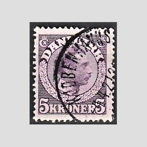 FRIMRKER DANMARK | 1918-20 - AFA 110 - Chr. X 5 Kr. violet - Stemplet