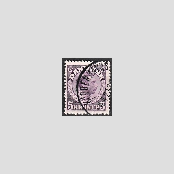 FRIMRKER DANMARK | 1918-20 - AFA 110 - Chr. X 5 Kr. violet - Stemplet