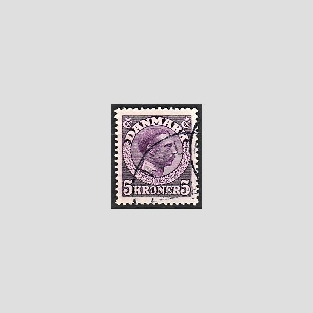 FRIMRKER DANMARK | 1918-20 - AFA 110a - Chr. X 5 Kr. rdviolet - Stemplet