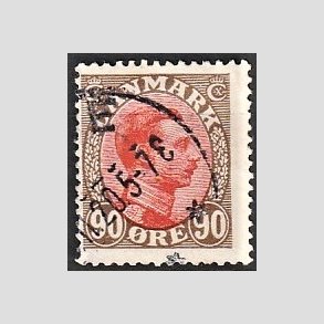 FRIMRKER DANMARK | 1918-20 - AFA 109 - Chr. X 90 re brun/rd - Stemplet