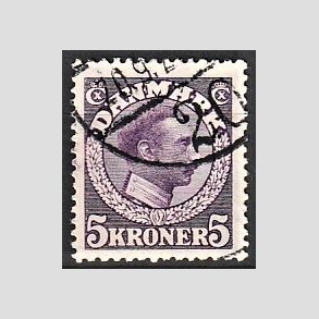 FRIMRKER DANMARK | 1918-20 - AFA 110 - Chr. X 5 Kr. violet - Stemplet