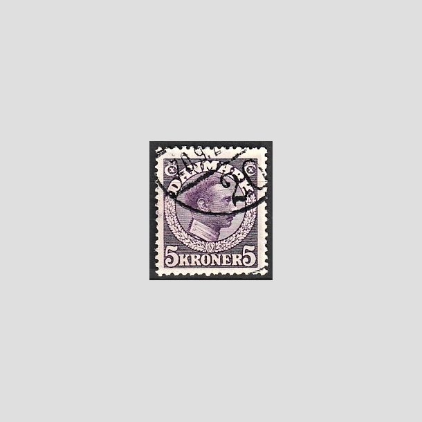 FRIMRKER DANMARK | 1918-20 - AFA 110 - Chr. X 5 Kr. violet - Stemplet
