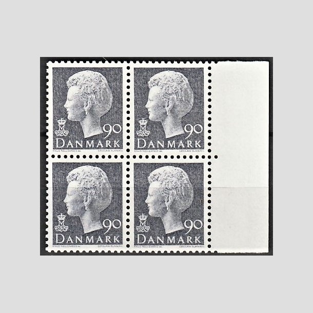 FRIMRKER DANMARK | 1979 - AFA 676 - Dronning Margrethe - 90 re blgr i 4-blok - Postfrisk