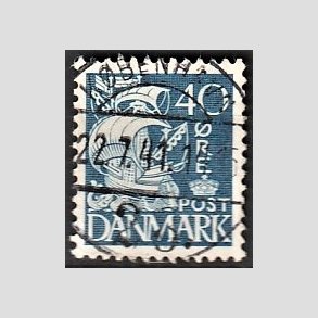 FRIM�RKER DANMARK | 1940 - AFA 260 - Karavel 40 �re bl� Type II - Lux Stemplet 