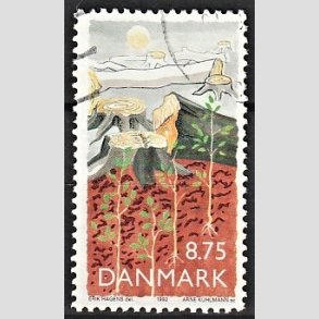 FRIMRKER DANMARK | 1992 - AFA 1022 - Natur, milj og udvikling - 8,75 Kr. flerfarvet - Alm. god gennemsnitskvalitet - Stemplet (Photo eksempel)